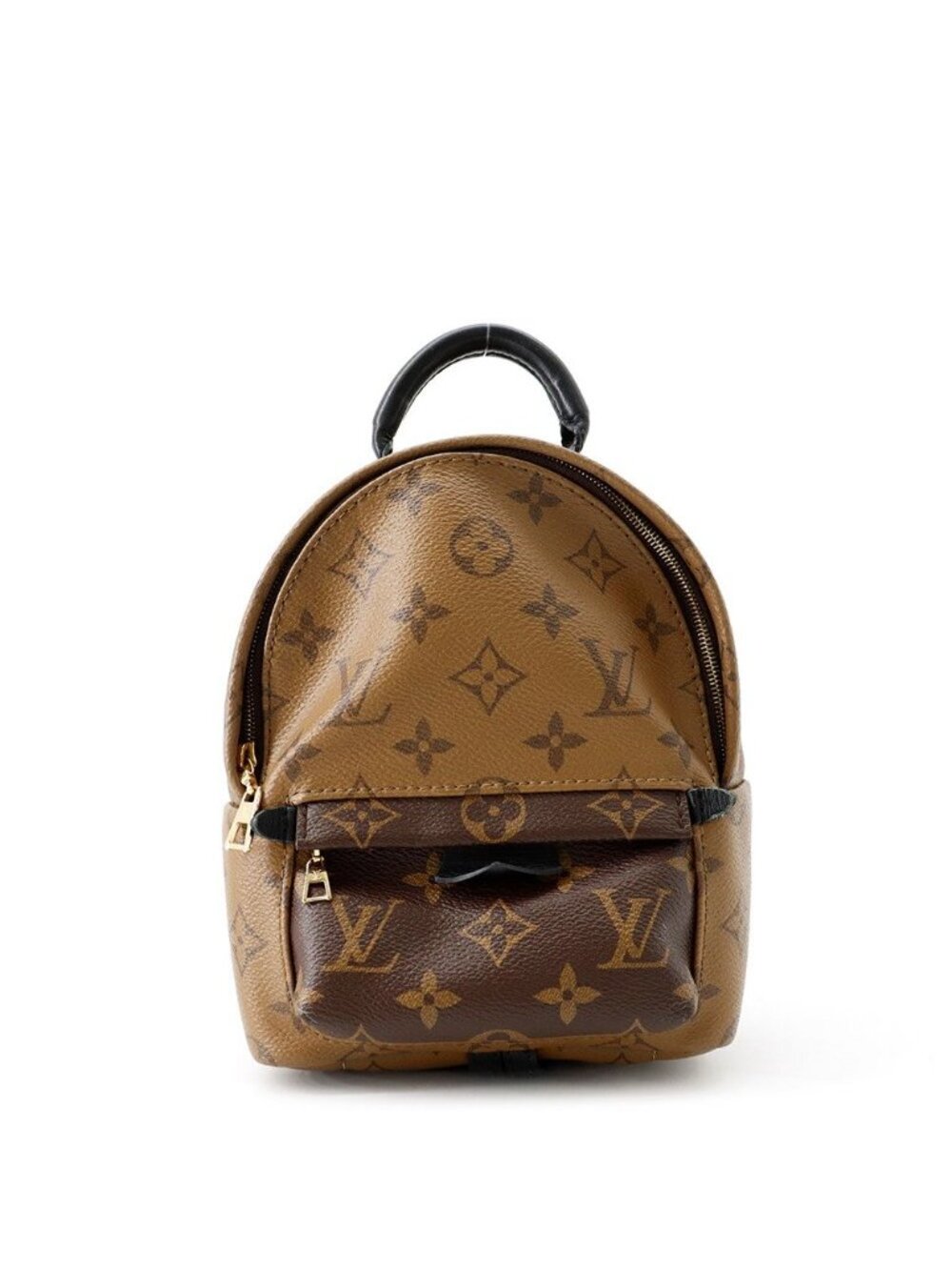 Louis Vuitton Backpack Monogram Reverse Palm Springs Mini Bag Black